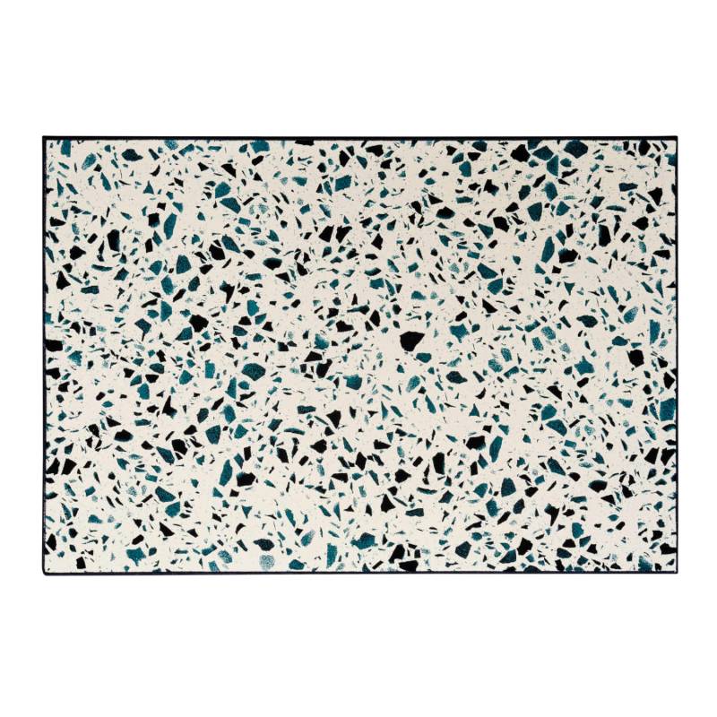 Terrazzo Teppich, Grösse l. 240 x b. 170 cm, Farbe blue von Sula