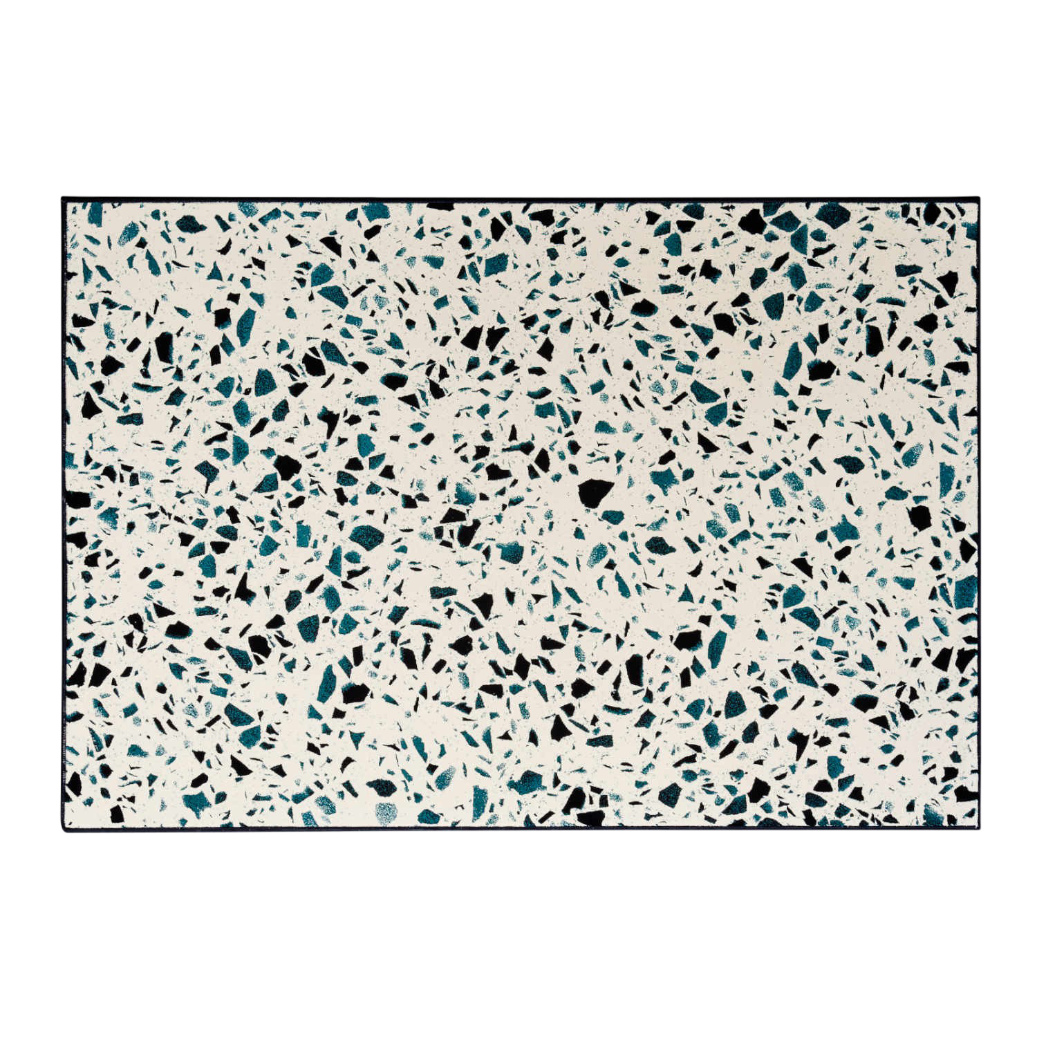 Terrazzo Teppich, Grösse ø 100 cm, Farbe blue von Sula