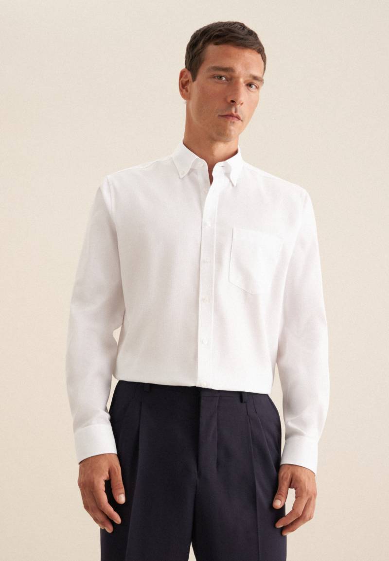 seidensticker Businesshemd »Schwarze Rose«, Regular Button-Down-Kragen Struktur von seidensticker