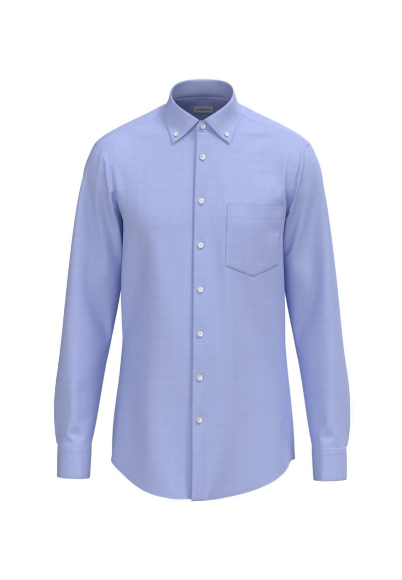 seidensticker Businesshemd »Comfort«, Comfort Langarm Button-Down-Kragen Uni von seidensticker