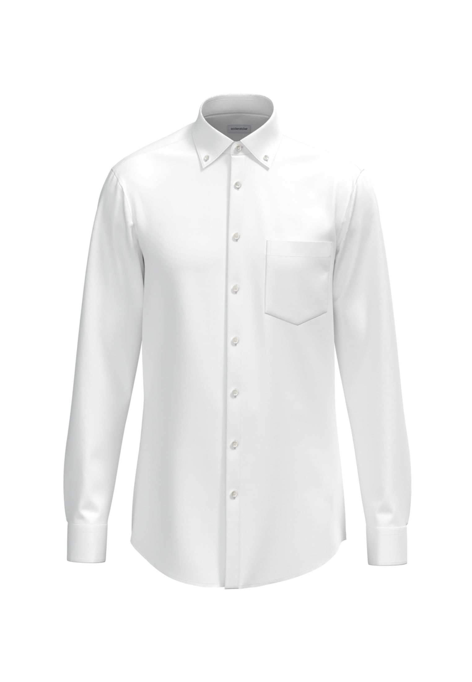 seidensticker Businesshemd »Comfort«, Comfort Langarm Button-Down-Kragen Uni von seidensticker