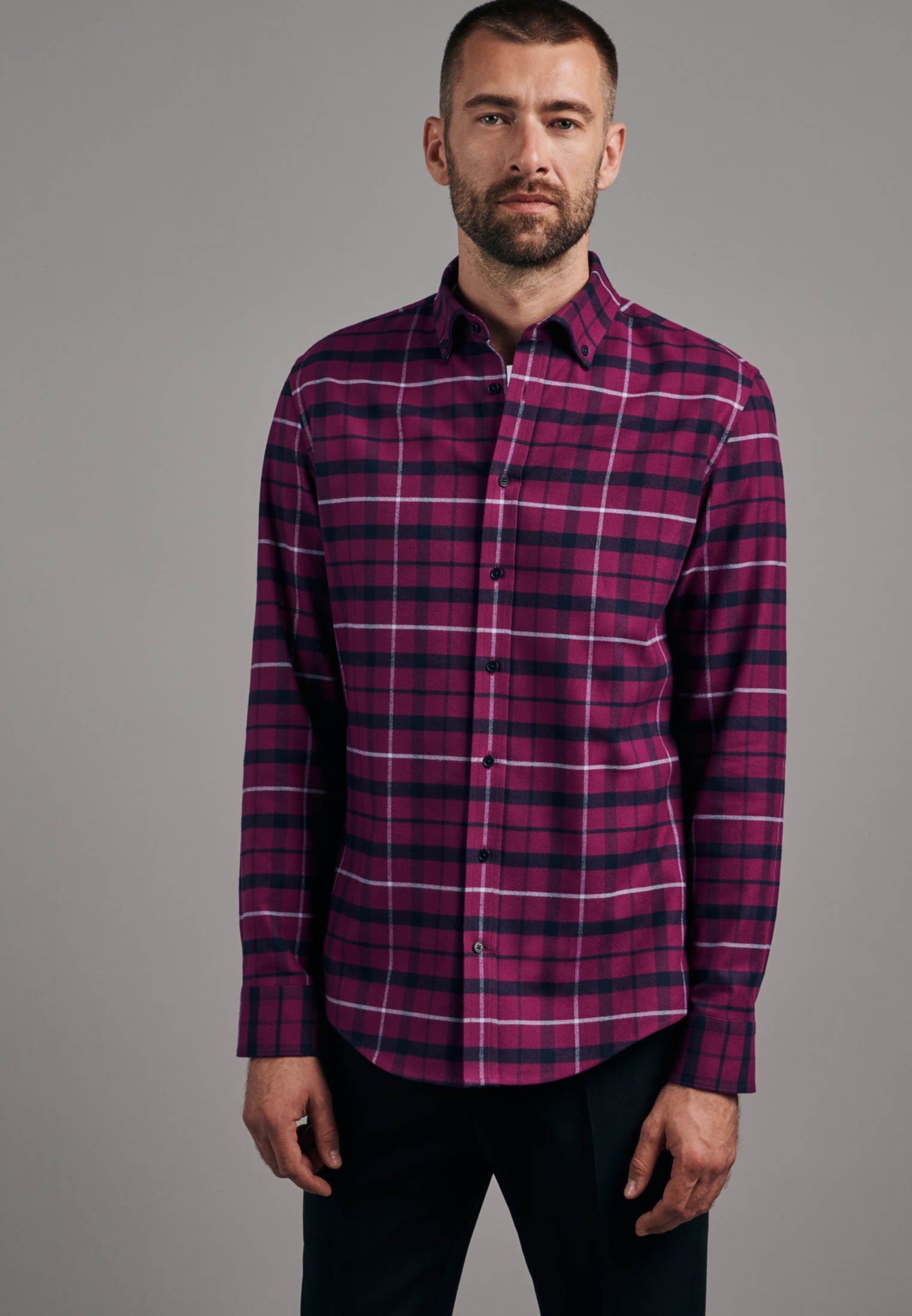 seidensticker Businesshemd »Shaped«, Shaped Langarm Button-Down-Kragen Karo seidensticker Businesshemd »Shaped«, Shaped Langarm Button-Down-Kragen Karo von seidensticker