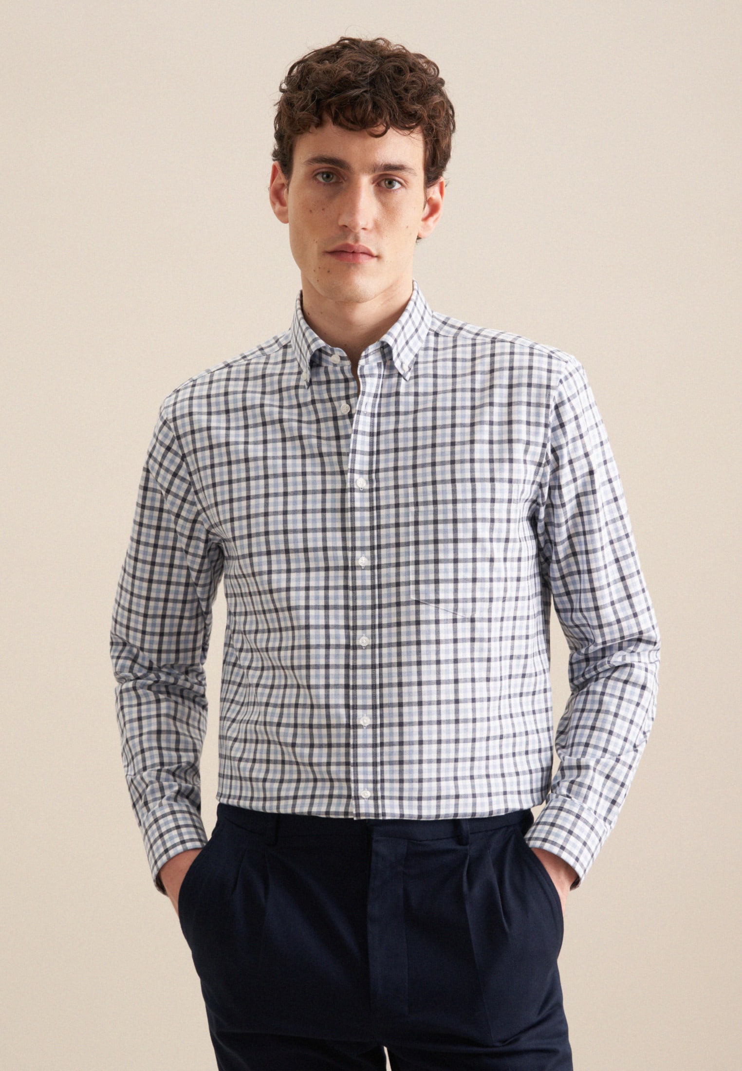 seidensticker Flanellhemd »Regular«, Regular Langarm Button-Down-Kragen Karo seidensticker Flanellhemd »Regular«, Regular Langarm Button-Down-Kragen Karo von seidensticker