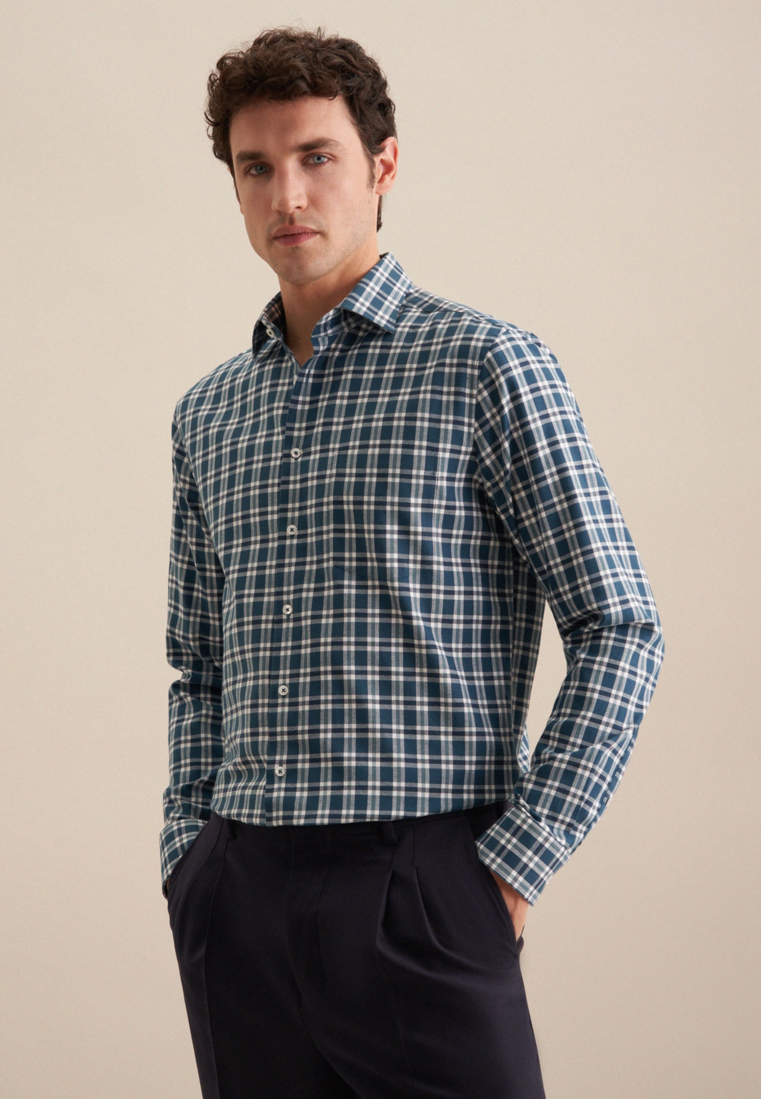seidensticker Flanellhemd »Regular«, Regular Langarm Button-Down-Kragen Karo seidensticker Flanellhemd »Regular«, Regular Langarm Button-Down-Kragen Karo von seidensticker