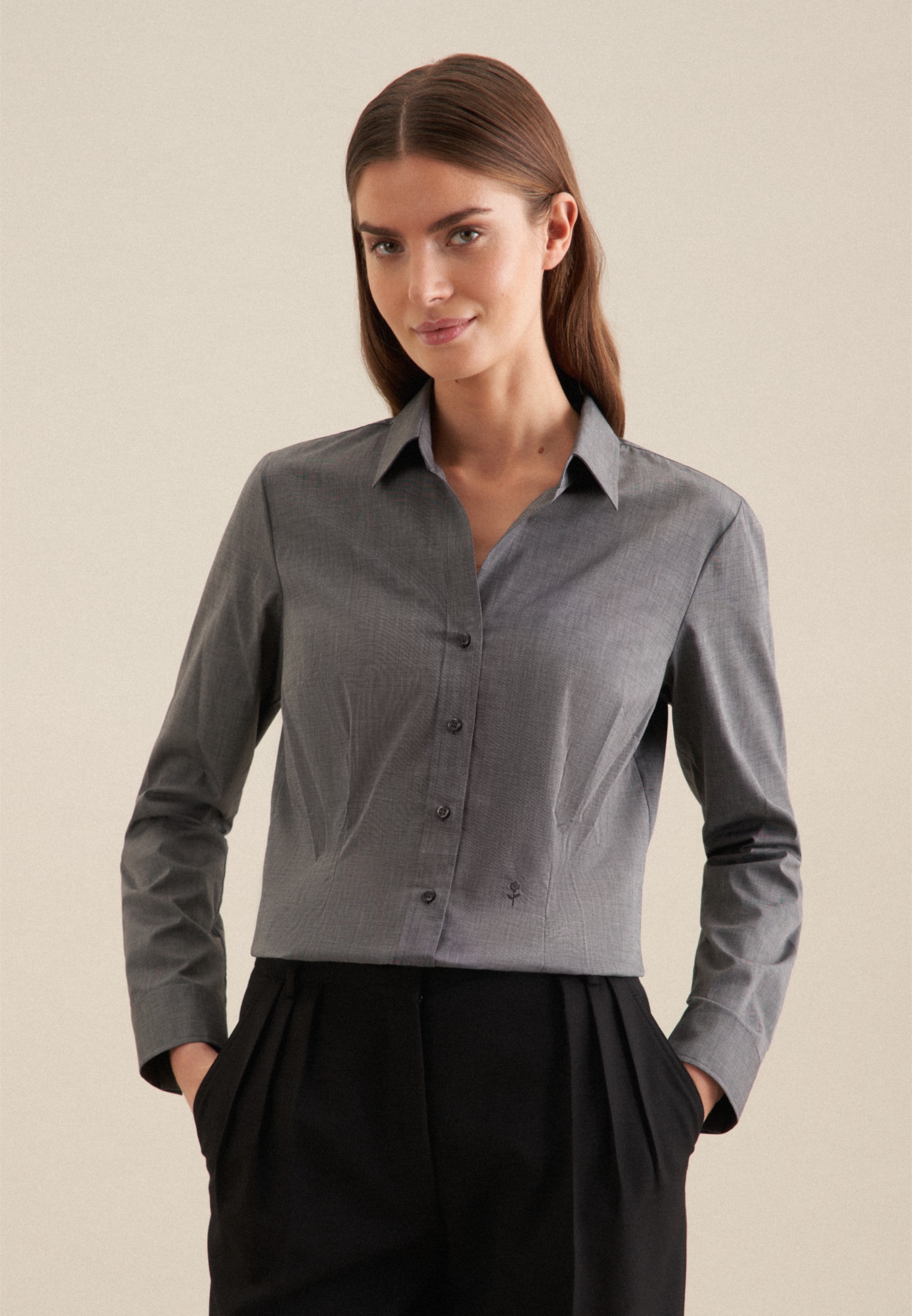 seidensticker Hemdbluse, Kragen Uni von seidensticker