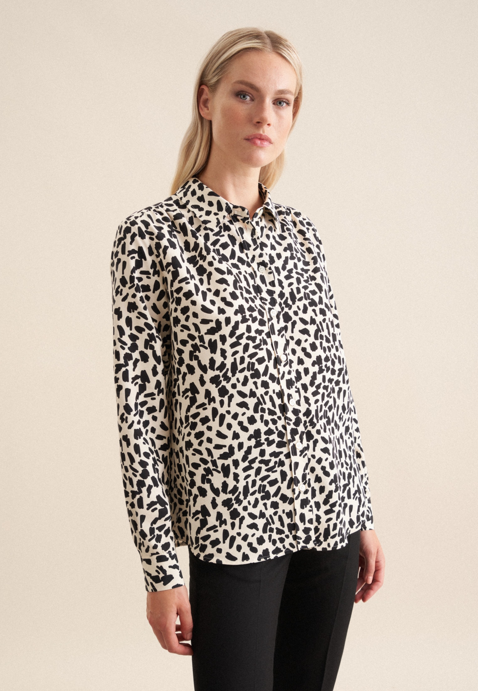 seidensticker Hemdbluse, Druck seidensticker Hemdbluse, Druck von seidensticker