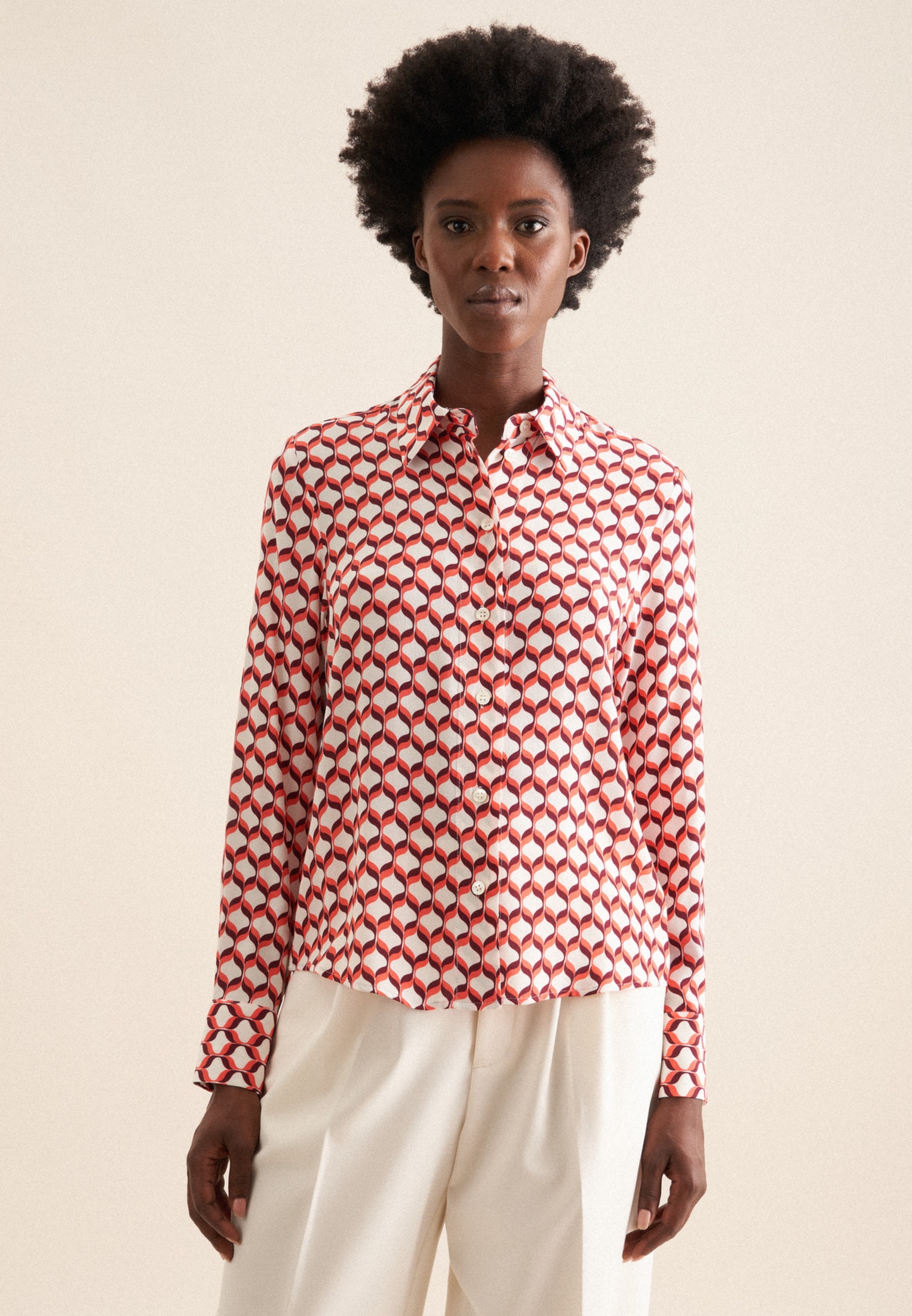 seidensticker Hemdbluse »Schwarze Rose«, Langarm Kragen Geometrische Muster seidensticker Hemdbluse »Schwarze Rose«, Langarm Kragen Geometrische Muster von seidensticker