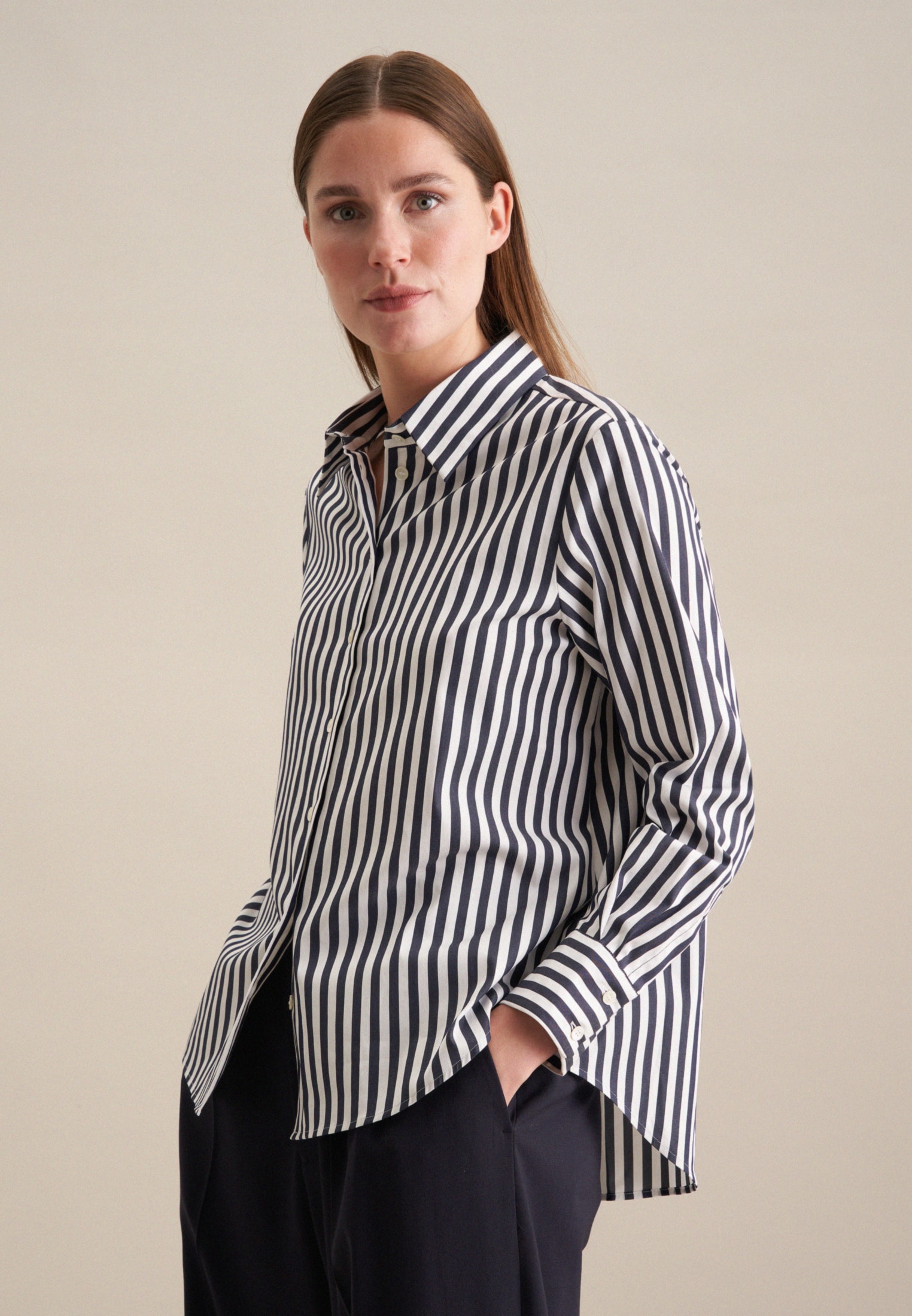 seidensticker Hemdbluse »Schwarze Rose«, Langarm Kragen Streifen seidensticker Hemdbluse »Schwarze Rose«, Langarm Kragen Streifen von seidensticker