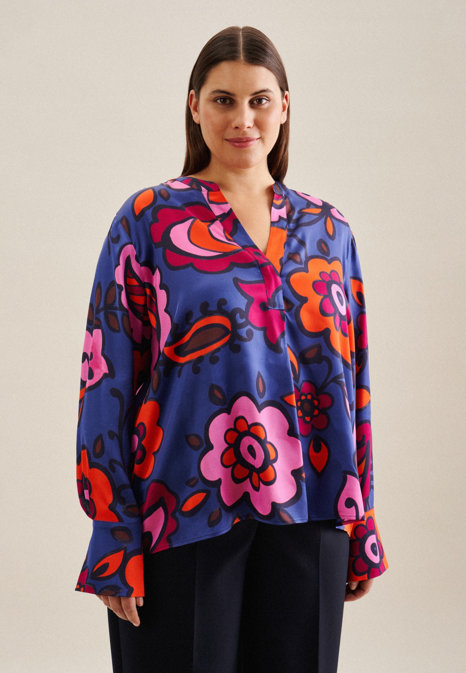 seidensticker Klassische Bluse »Schwarze Rose«, Tunika Druck seidensticker Klassische Bluse »Schwarze Rose«, Tunika Druck von seidensticker