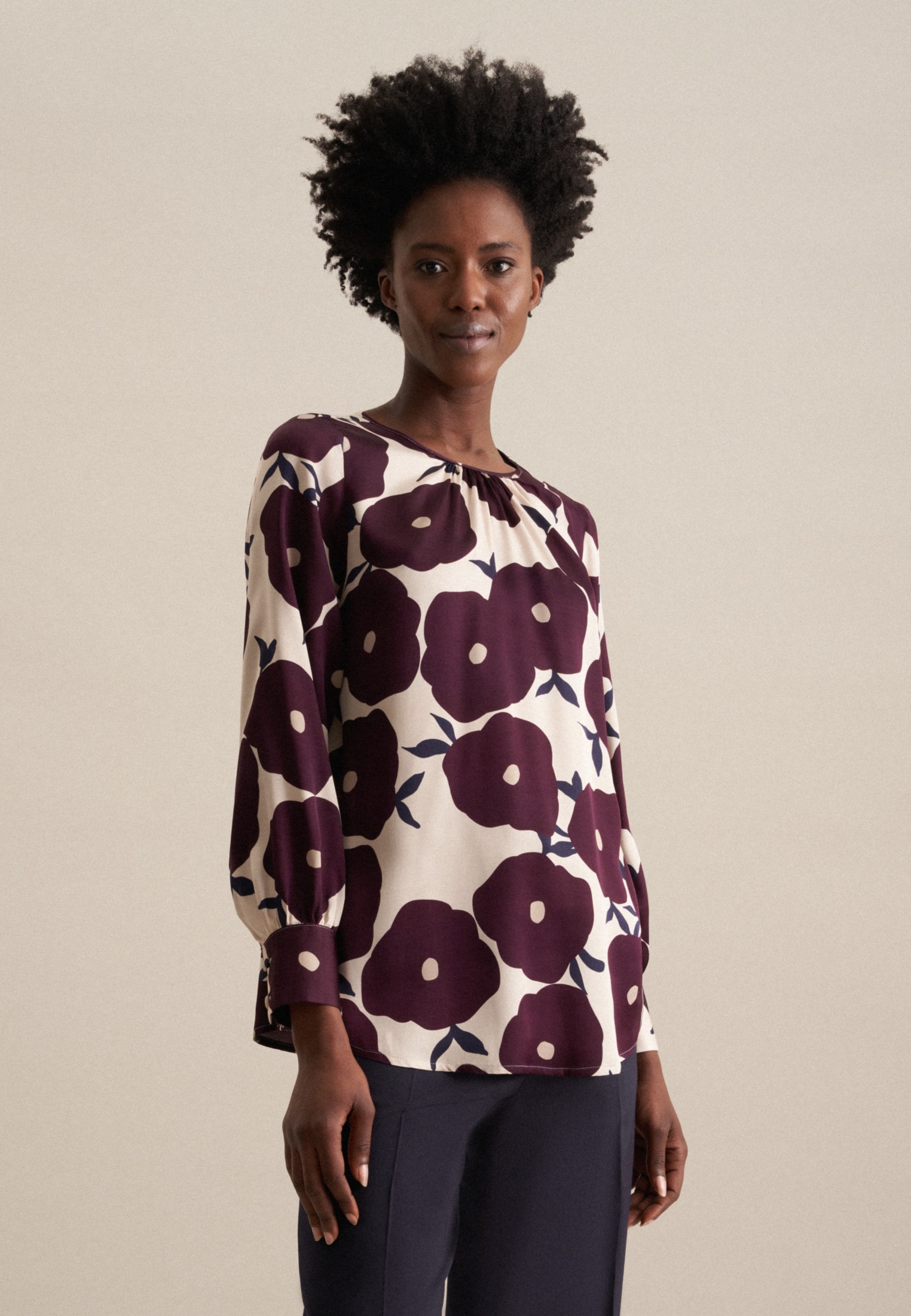 seidensticker Shirtbluse »Schwarze Rose«, Langarm Rundhals Druck seidensticker Shirtbluse »Schwarze Rose«, Langarm Rundhals Druck von seidensticker