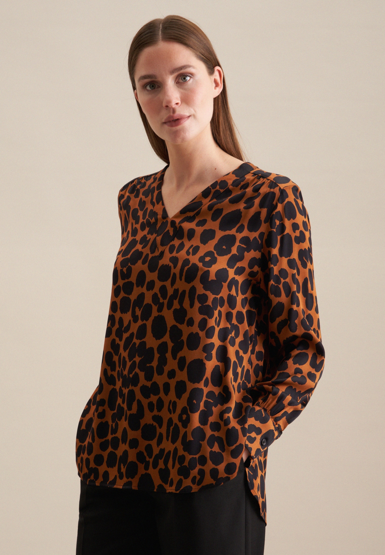 seidensticker Shirtbluse »Schwarze Rose«, Langarm V-Neck Druck seidensticker Shirtbluse »Schwarze Rose«, Langarm V-Neck Druck von seidensticker