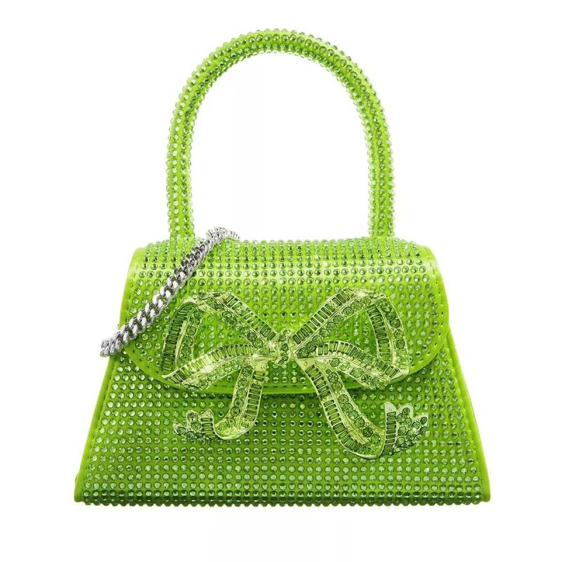 self-portrait Schultertasche - Hot Fix Micro Bow Bag - Gr. unisize - in Grün - für Damen von self-portrait