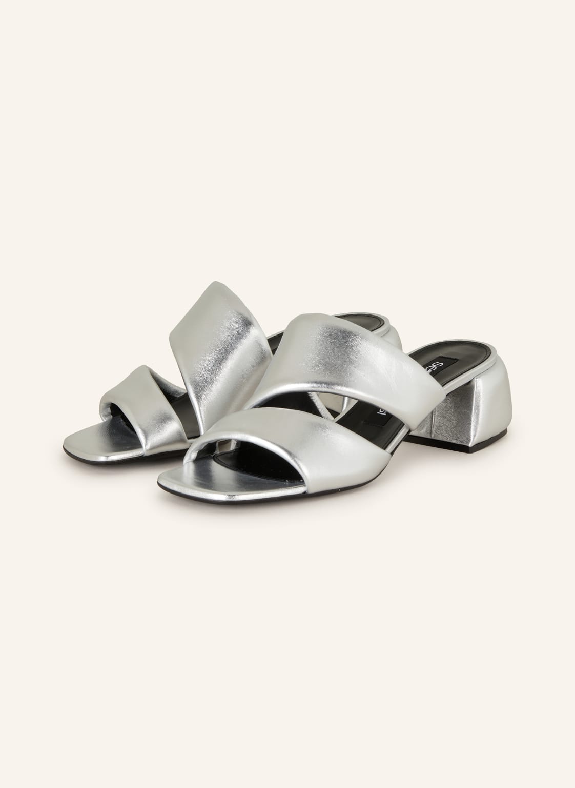 Sergio Rossi Mules Sabot-45 silber von sergio rossi