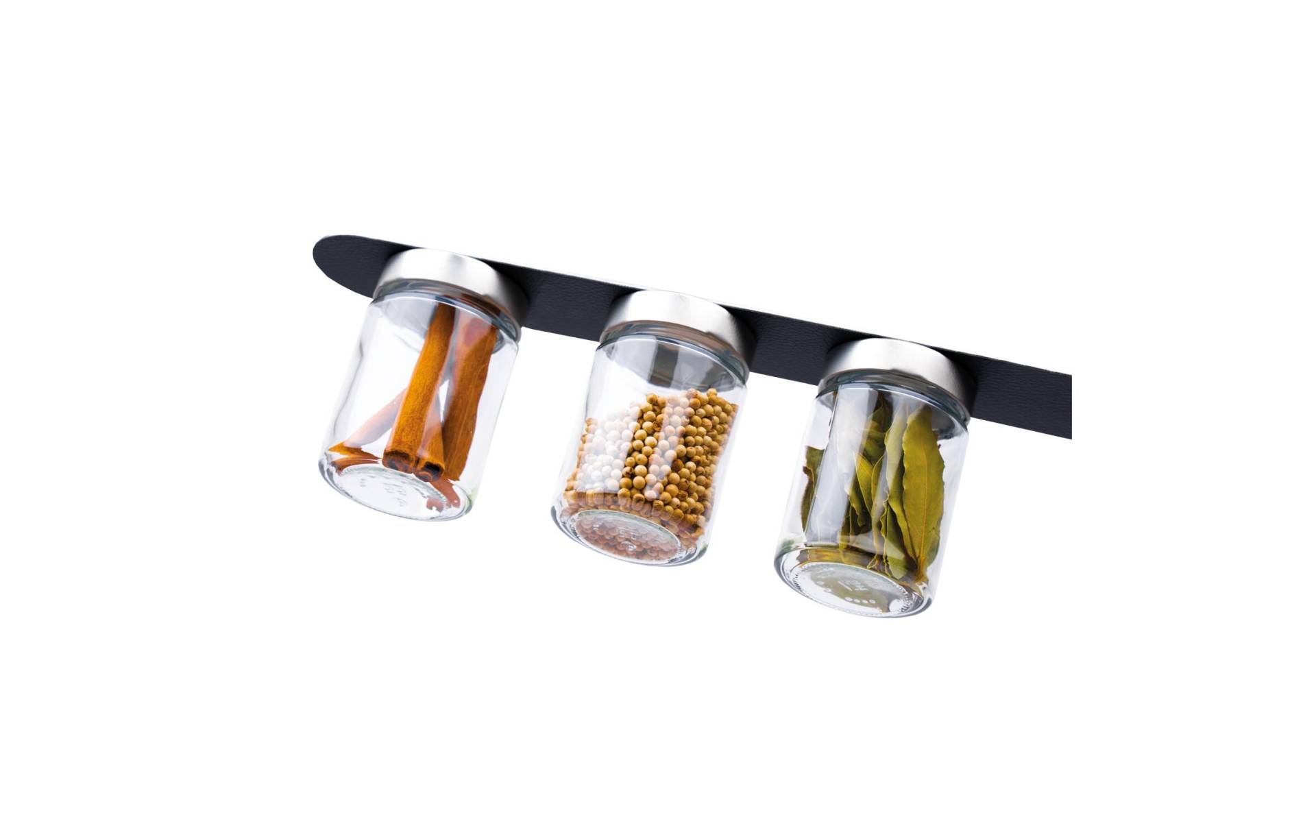 Vorratsdose »Silwy Feinkost-Magnetgläser-Set 0.192 l, Schwarz/Transparent«, (3 tlg.) von silwy MAGNETIC SYSTEM