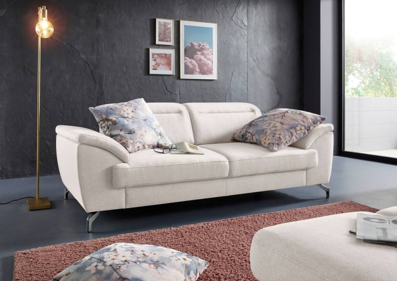 sit&more 2,5-Sitzer »Percy«, 12 cm Fusshöhe, Sitztiefenverstellung, wahlweise Kopfteilverstellung von sit&more