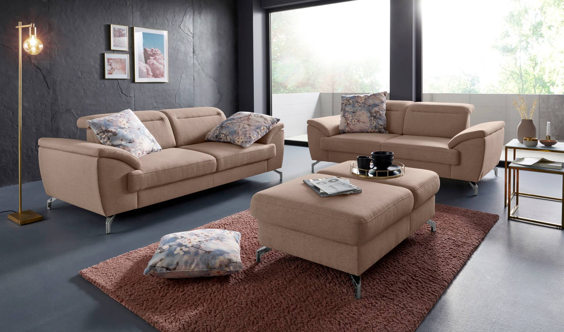 sit&more 2,5-Sitzer »Percy«, 12 cm Fusshöhe, Sitztiefenverstellung, wahlweise Kopfteilverstellung sit&more 2,5-Sitzer »Percy«, 12 cm Fusshöhe, Sitztiefenverstellung, wahlweise Kopfteilverstellung von sit&more