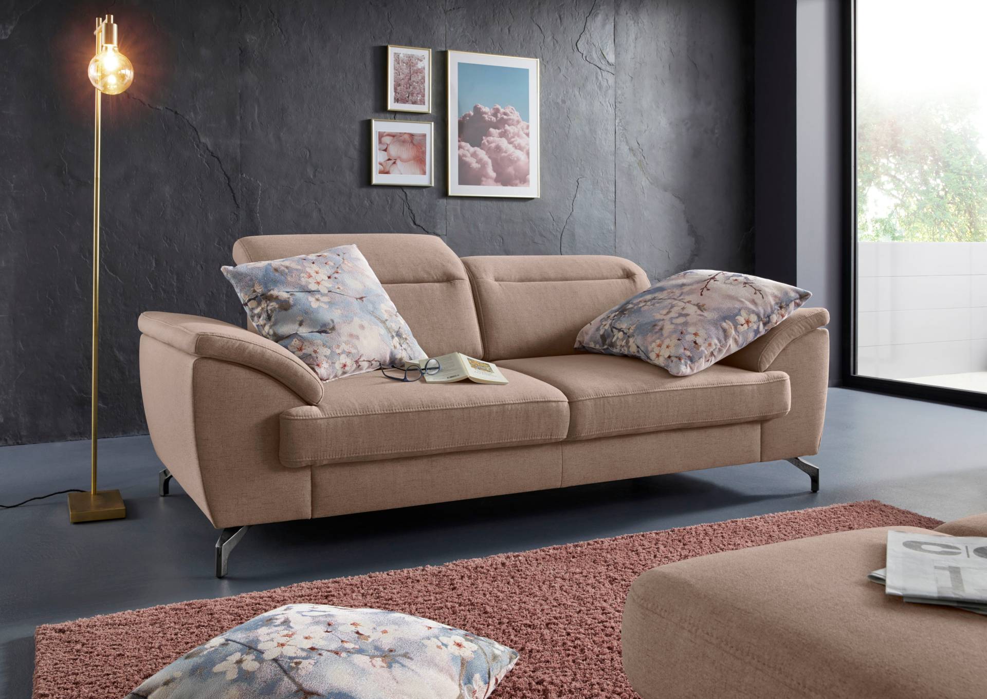 sit&more 2,5-Sitzer »Percy«, 12 cm Fusshöhe, Sitztiefenverstellung, wahlweise Kopfteilverstellung sit&more 2,5-Sitzer »Percy«, 12 cm Fusshöhe, Sitztiefenverstellung, wahlweise Kopfteilverstellung von sit&more