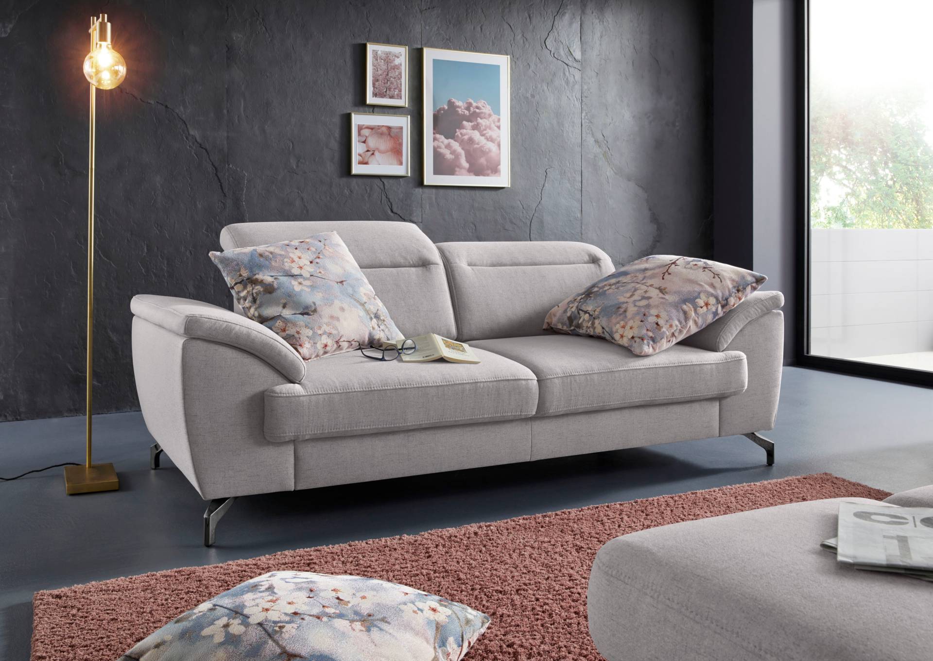 sit&more 2,5-Sitzer »Percy«, 12 cm Fusshöhe, Sitztiefenverstellung, wahlweise Kopfteilverstellung sit&more 2,5-Sitzer »Percy«, 12 cm Fusshöhe, Sitztiefenverstellung, wahlweise Kopfteilverstellung von sit&more