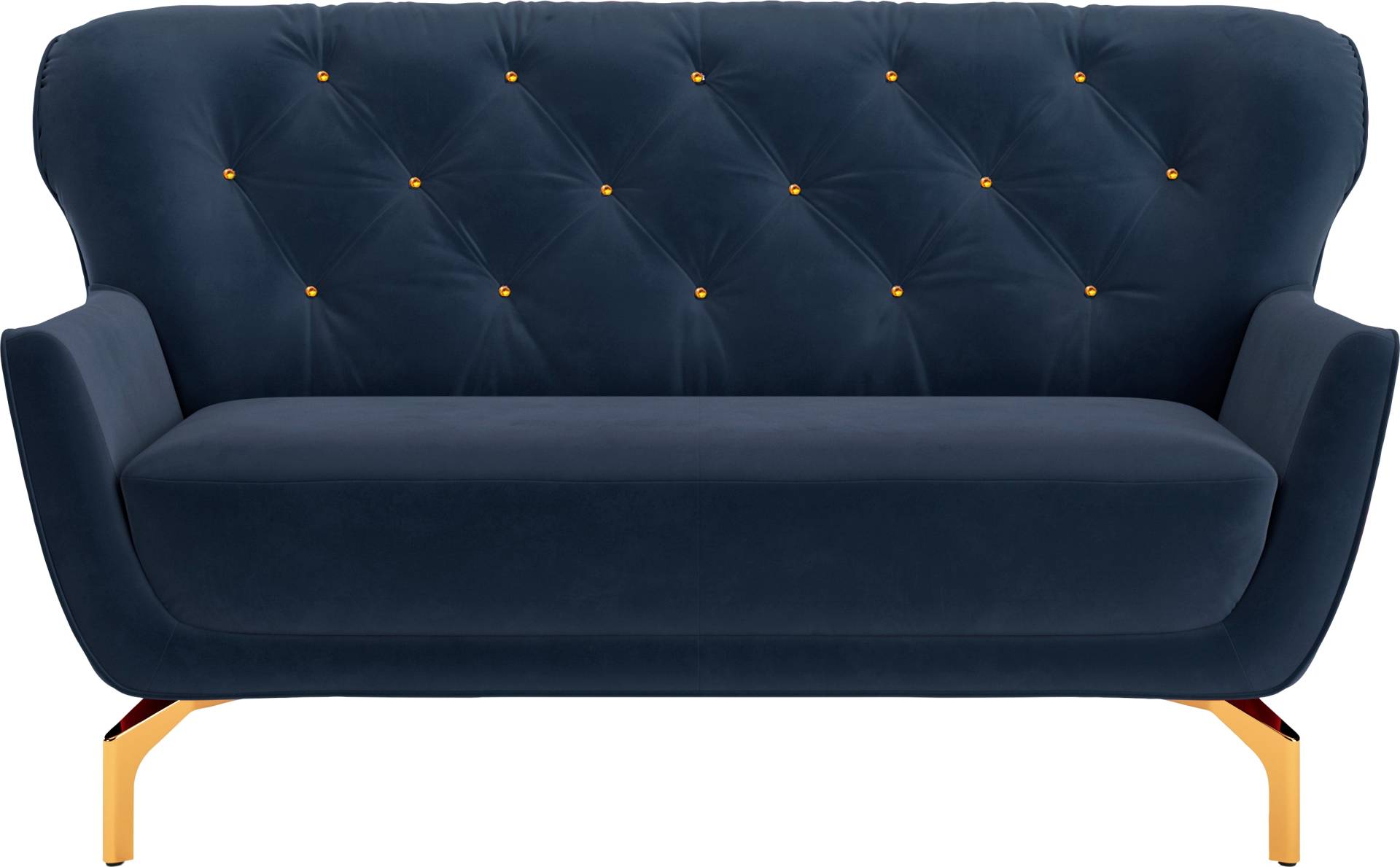 sit&more 2-Sitzer »Orient 3«, inkl. 2 Zierkissen mit Strass-Stein, goldfarbene Metallfüsse sit&more 2-Sitzer »Orient 3«, inkl. 2 Zierkissen mit Strass-Stein, goldfarbene Metallfüsse von sit&more