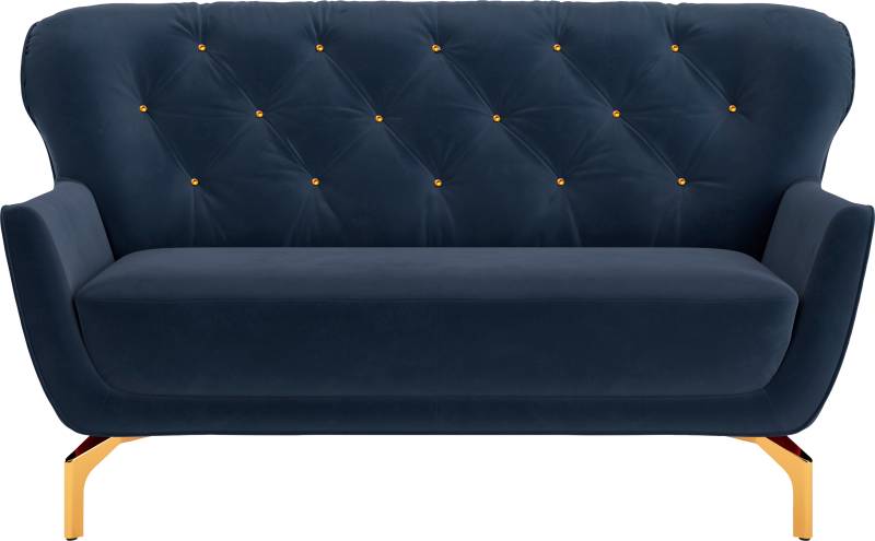 sit&more 2-Sitzer »Orient 3«, inkl. 2 Zierkissen mit Strass-Stein, goldfarbene Metallfüsse von sit&more