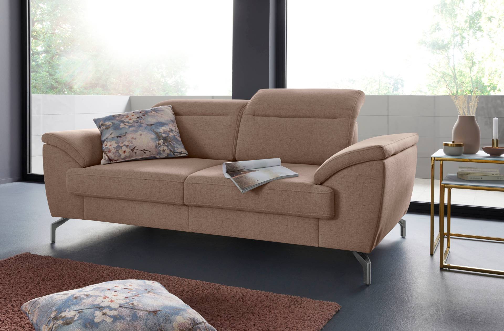 sit&more 2-Sitzer »Percy«, 15 cm Fusshöhe, Sitztiefenverstellung, wahlweise Kopfteilverstellung sit&more 2-Sitzer »Percy«, 15 cm Fusshöhe, Sitztiefenverstellung, wahlweise Kopfteilverstellung von sit&more