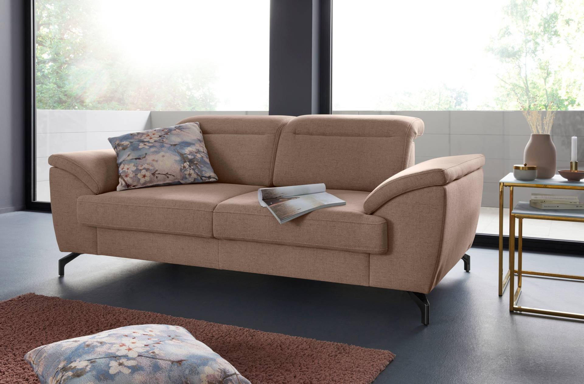 sit&more 2-Sitzer »Percy«, 12 cm Fusshöhe, Sitztiefenverstellung, wahlweise Kopfteilverstellung sit&more 2-Sitzer »Percy«, 12 cm Fusshöhe, Sitztiefenverstellung, wahlweise Kopfteilverstellung von sit&more