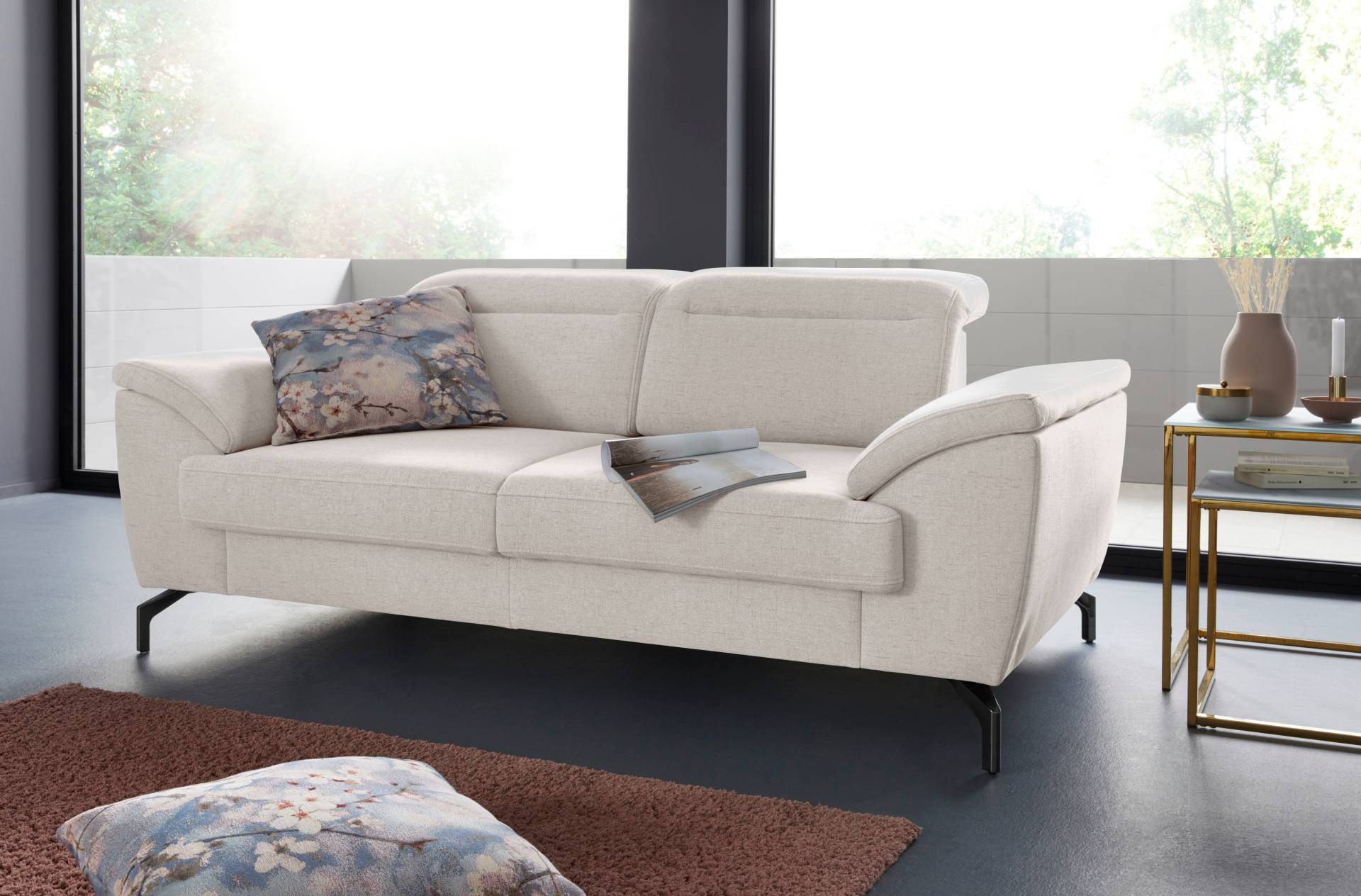 sit&more 2-Sitzer »Percy«, 15 cm Fusshöhe, Sitztiefenverstellung, wahlweise Kopfteilverstellung sit&more 2-Sitzer »Percy«, 15 cm Fusshöhe, Sitztiefenverstellung, wahlweise Kopfteilverstellung von sit&more