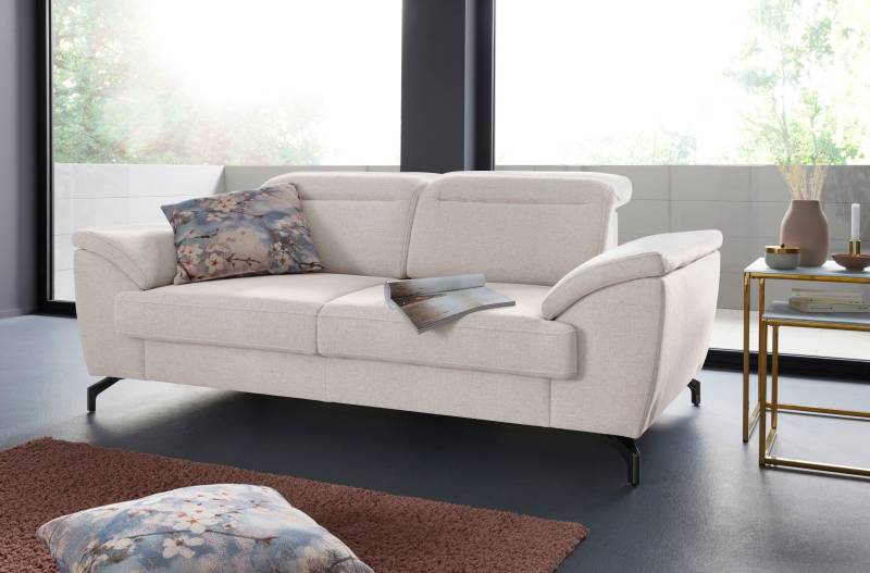 sit&more 2-Sitzer »Percy«, 12 cm Fusshöhe, Sitztiefenverstellung, wahlweise Kopfteilverstellung von sit&more