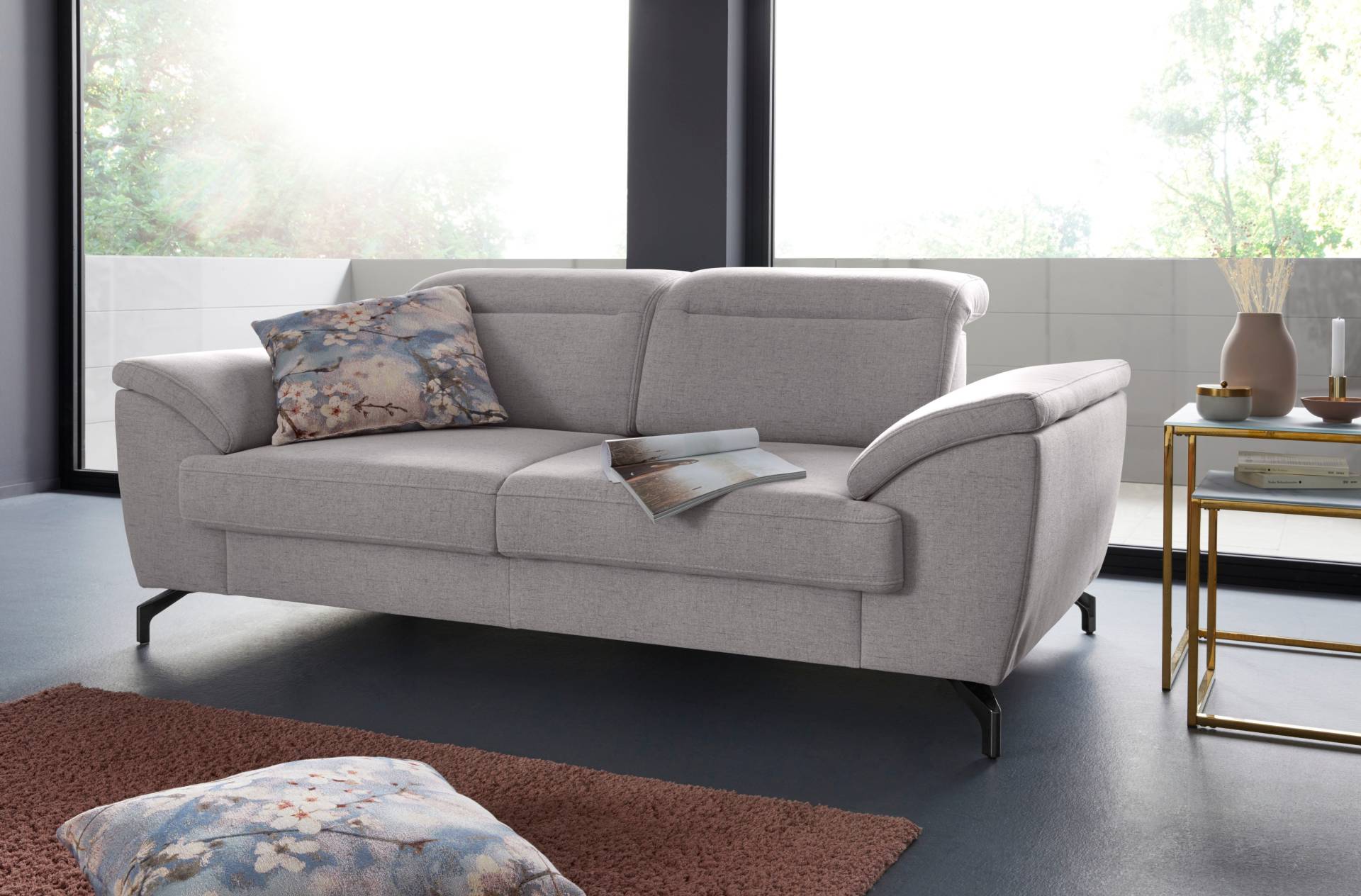 sit&more 2-Sitzer »Percy«, 12 cm Fusshöhe, Sitztiefenverstellung, wahlweise Kopfteilverstellung sit&more 2-Sitzer »Percy«, 12 cm Fusshöhe, Sitztiefenverstellung, wahlweise Kopfteilverstellung von sit&more