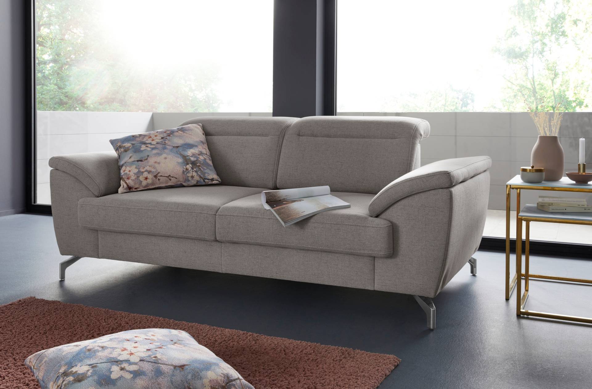 sit&more 2-Sitzer »Percy«, 12 cm Fusshöhe, Sitztiefenverstellung, wahlweise Kopfteilverstellung sit&more 2-Sitzer »Percy«, 12 cm Fusshöhe, Sitztiefenverstellung, wahlweise Kopfteilverstellung von sit&more