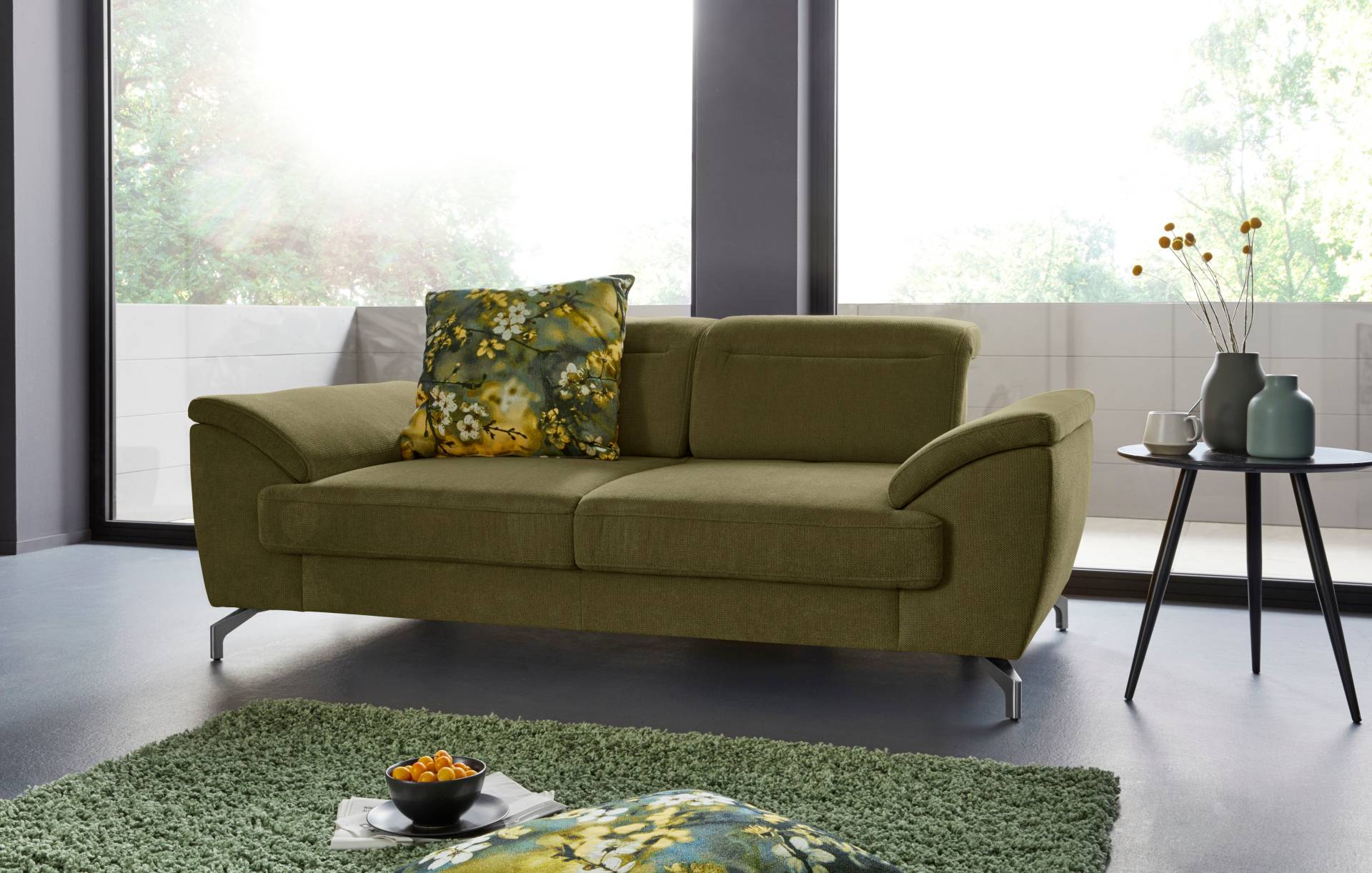 sit&more 2-Sitzer »Percy«, 12 cm Fusshöhe, Sitztiefenverstellung, wahlweise Kopfteilverstellung sit&more 2-Sitzer »Percy«, 12 cm Fusshöhe, Sitztiefenverstellung, wahlweise Kopfteilverstellung von sit&more