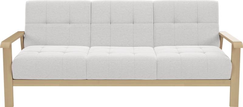 sit&more 3-Sitzer »Billund«, Armlehnen aus Buchenholz in natur, verschiedene Bezüge und Farben von sit&more