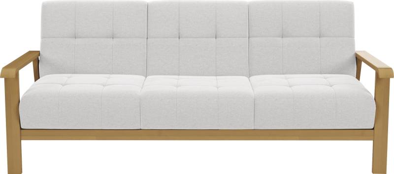 sit&more 3-Sitzer »Billund«, Armlehnen aus eichefarbigem Buchenholz, verschiedene Bezüge und Farben von sit&more