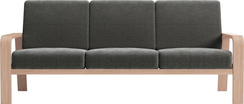 sit&more 3-Sitzer »Kolding«, Armlehnen aus Buchenholz in natur, verschiedene Bezüge und Farben von sit&more