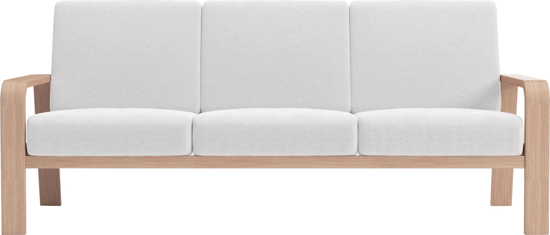 sit&more 3-Sitzer »Kolding«, Armlehnen aus Buchenholz in natur, verschiedene Bezüge und Farben von sit&more