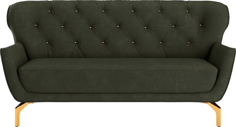 sit&more 3-Sitzer »Orient 3«, inkl. 2 Zierkissen mit Strass-Stein, goldfarbene Metallfüsse von sit&more