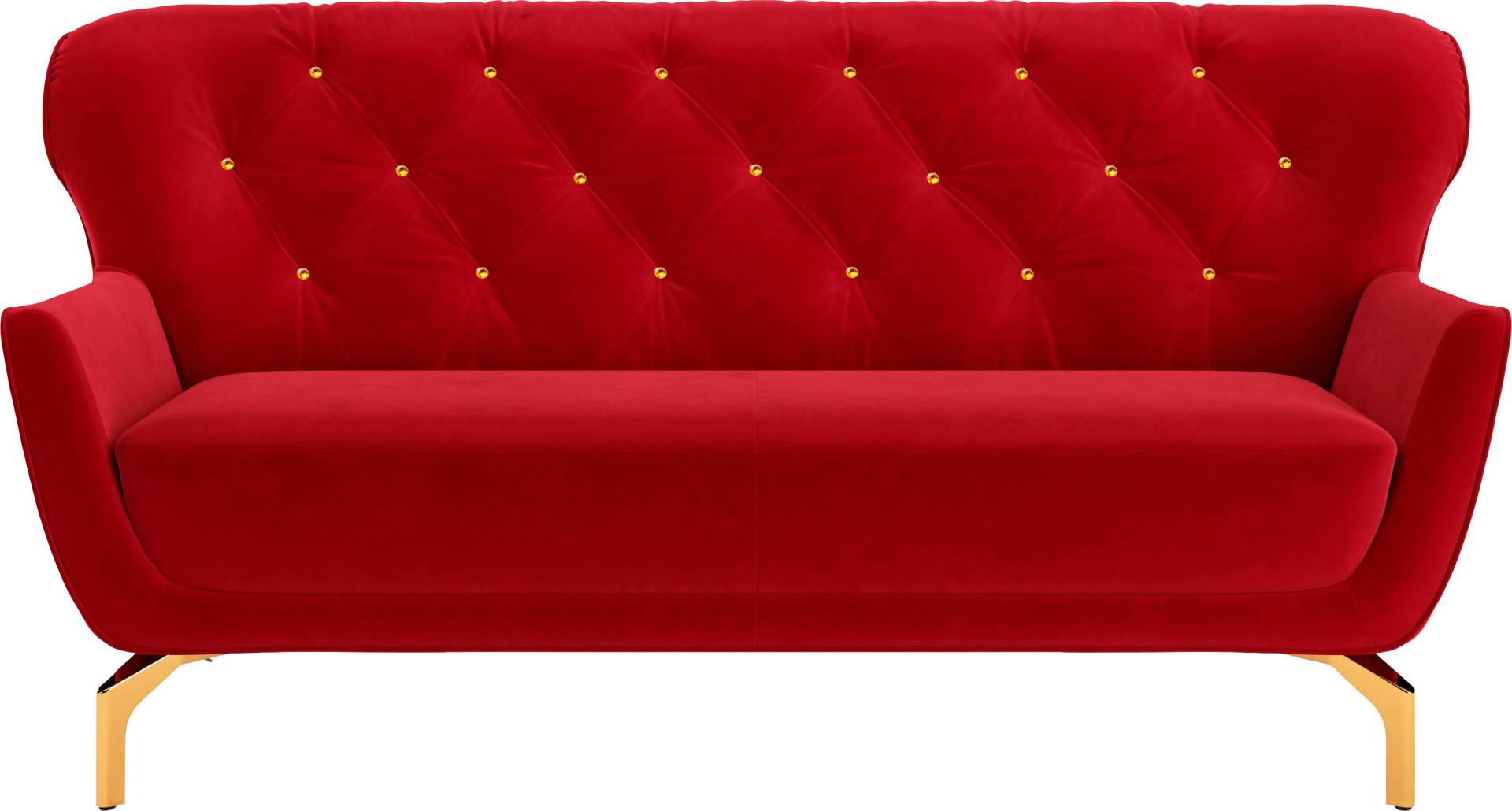 sit&more 3-Sitzer »Orient 3«, inkl. 2 Zierkissen mit Strass-Stein, goldfarbene Metallfüsse sit&more 3-Sitzer »Orient 3«, inkl. 2 Zierkissen mit Strass-Stein, goldfarbene Metallfüsse von sit&more