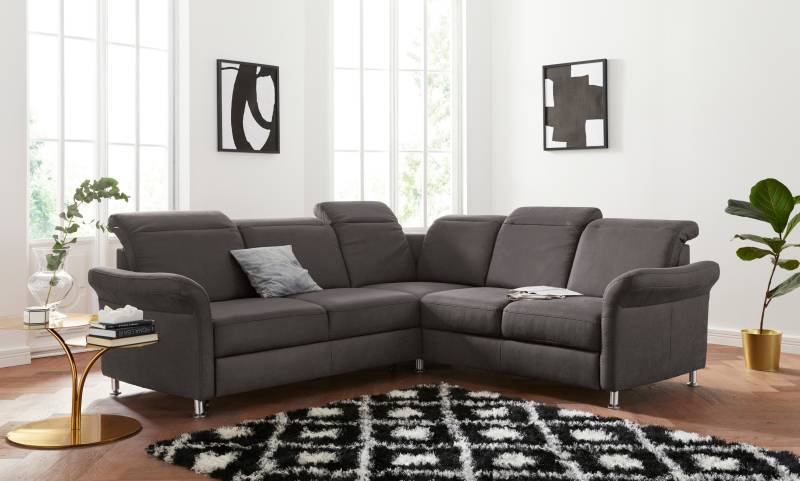 sit&more Ecksofa »Darwin L-Form«, inklusive Federkern, wahlweise mit Kopfteilverstellung, Bettfunktion von sit&more