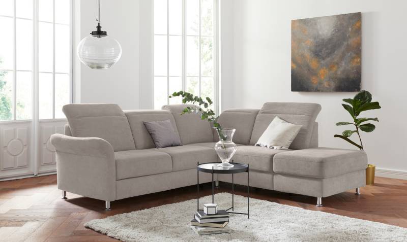 sit&more Ecksofa »Darwin L-Form«, inklusive Federkern, wahlweise mit Kopfteilverstellung, Bettfunktion von sit&more