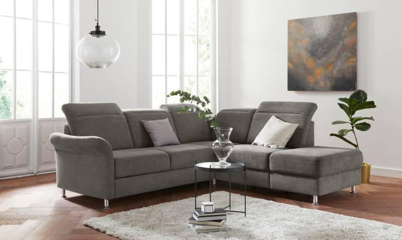 sit&more Ecksofa »Darwin L-Form«, inklusive Federkern, wahlweise mit Kopfteilverstellung, Bettfunktion von sit&more