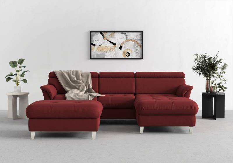 sit&more Ecksofa »Marano L-Form«, inklusive Kopfteilverstellung, wahlweise mit Bettfunktion, Bettkasten von sit&more