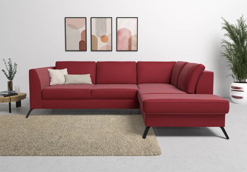 sit&more Ecksofa »Olsen L-Form«, inklusive Sitztiefenverstellung, wahlweise mit Bettfunktion, 15cm hoch von sit&more