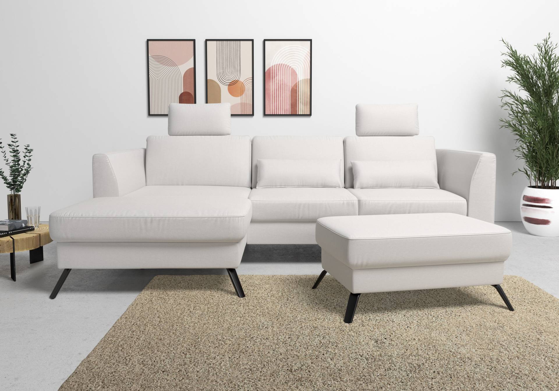 sit&more Ecksofa »Olsen L-Form«, inklusive Sitztiefenverstellung, wahlweise mit Bettfunktion, 15cm hoch sit&more Ecksofa »Olsen L-Form«, inklusive Sitztiefenverstellung, wahlweise mit Bettfunktion, 15cm hoch von sit&more