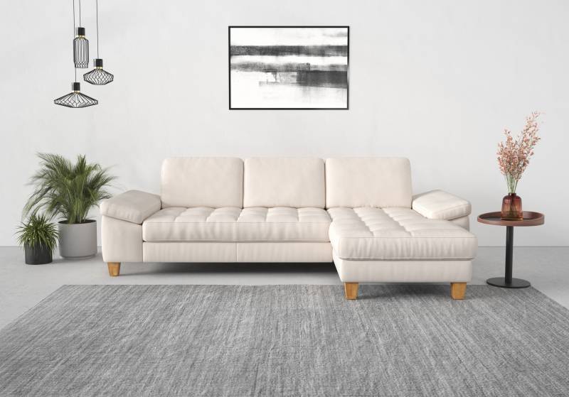 sit&more Ecksofa »Westham L-Form«, mit Recamiere, mit oder ohne Bettfunktion, Bettkasten, Füsse Eiche von sit&more