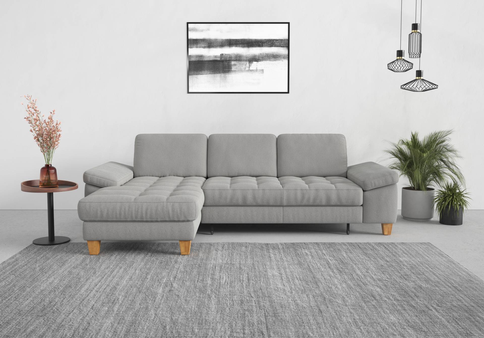 sit&more Ecksofa »Westham L-Form«, mit Recamiere, mit oder ohne Bettfunktion, Bettkasten, Füsse Eiche sit&more Ecksofa »Westham L-Form«, mit Recamiere, mit oder ohne Bettfunktion, Bettkasten, Füsse Eiche von sit&more