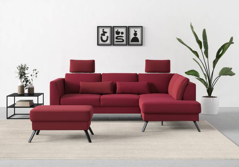 sit&more Ecksofa »Lindholm L-Form«, mit Sitztiefenverstellung und Federkern von sit&more