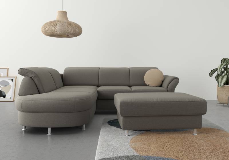 sit&more Ecksofa »Apulia L-Form«, wahlweise Bettfunktion, Bettkasten und Kopf- und Armteilverstellung von sit&more