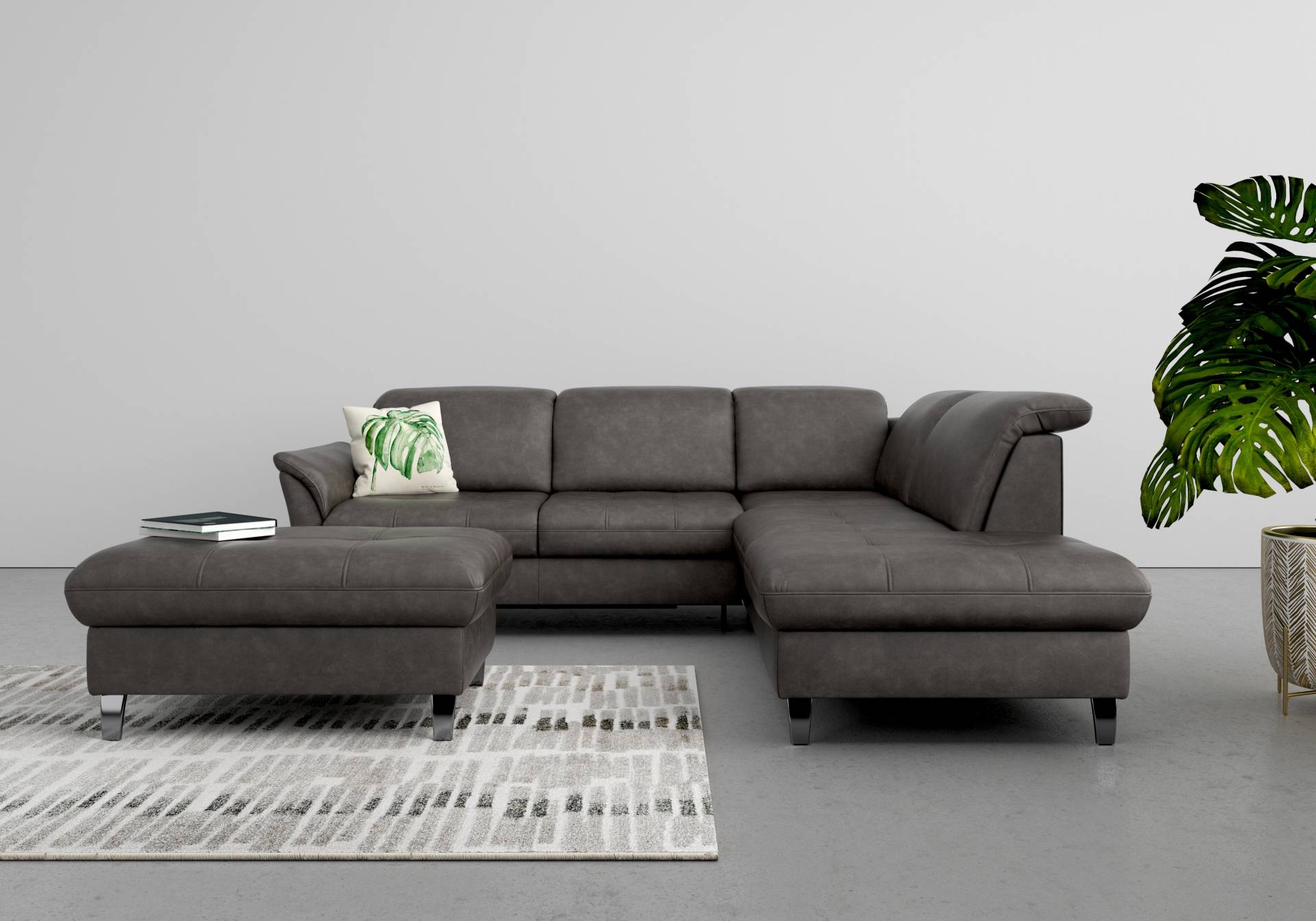 sit&more Ecksofa »Maggiore«, wahlweise mit Kopfteilverstellung, Bettfunktion und Stauraum von sit&more