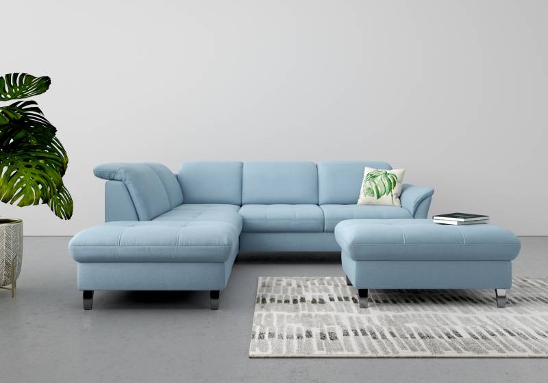 sit&more Ecksofa »Maggiore L-Form«, wahlweise mit Kopfteilverstellung, Bettfunktion und Stauraum von sit&more