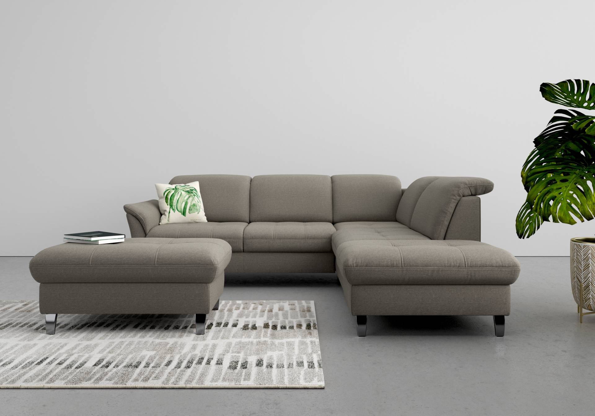 sit&more Ecksofa »Maggiore«, wahlweise mit Kopfteilverstellung, Bettfunktion und Stauraum von sit&more